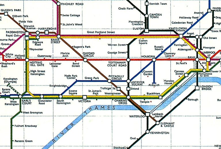 Tube Map 1960 Harold Hutchinson