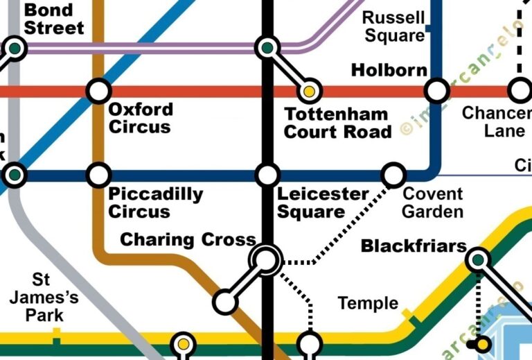 Alternative Tube Map of London Underground 2024