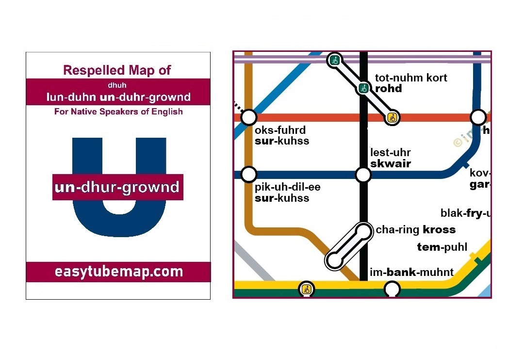 London Tube Map with pronunciation of stations