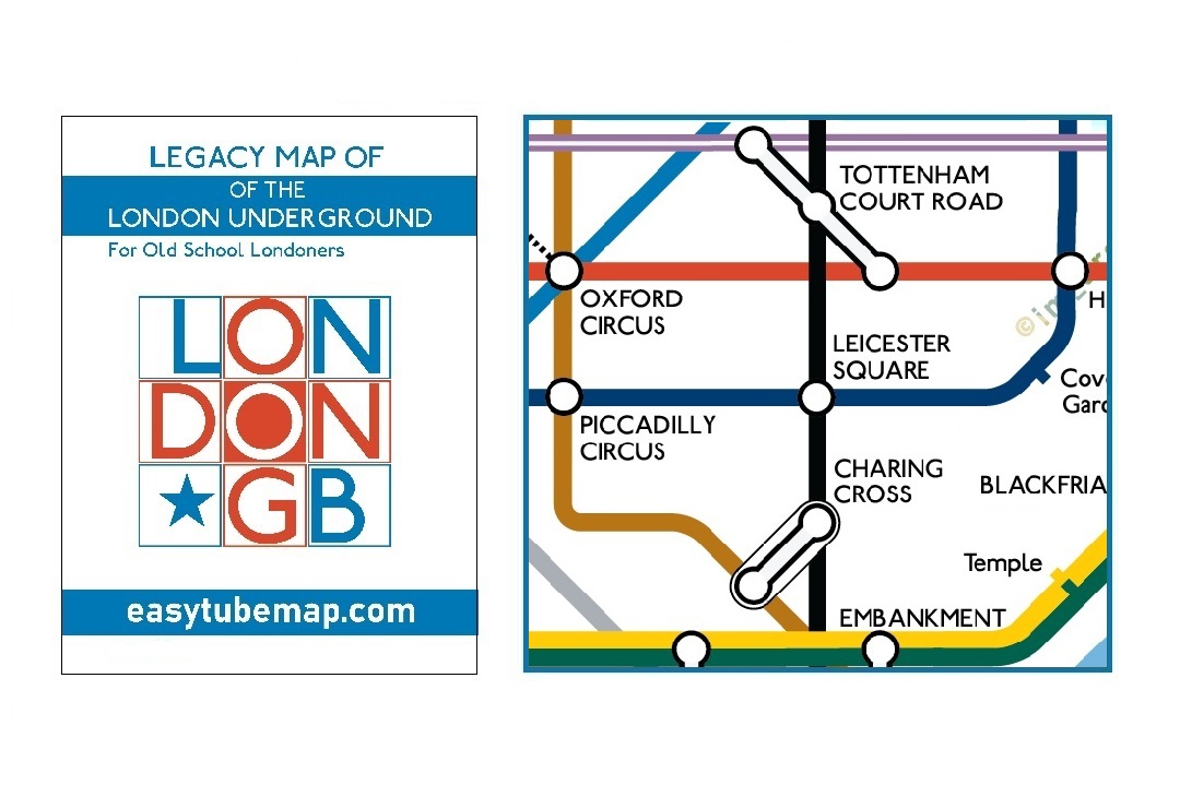 Legacy Map of the London Underground London Tube Map